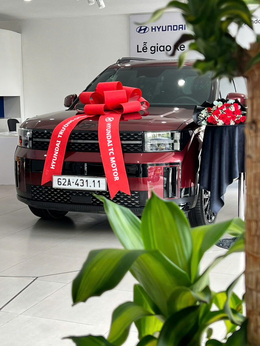 Santafe Turbo Đỏ về khách hàng Long An